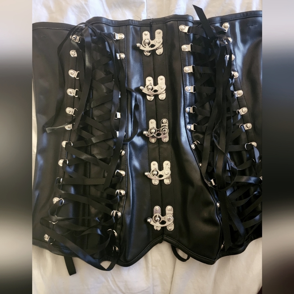 Leather corset